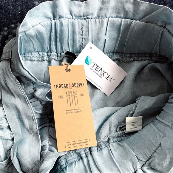 LAST ONE‼️S/L Light Blue High Waist Wide Leg Pants - Picture 5 of 8